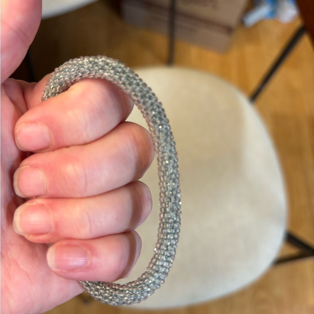 Elegant Silver Beaded Bracelet